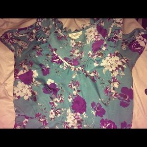Forever 21 Floral Mini Dress with Ruffle Details
